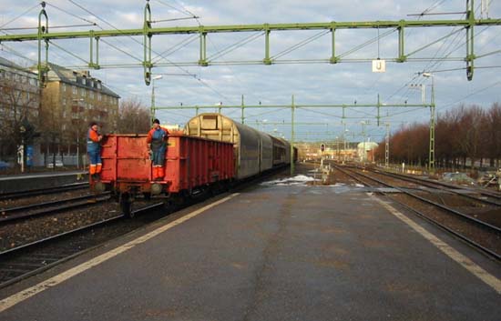 Lokalväxlingen passerar centralen