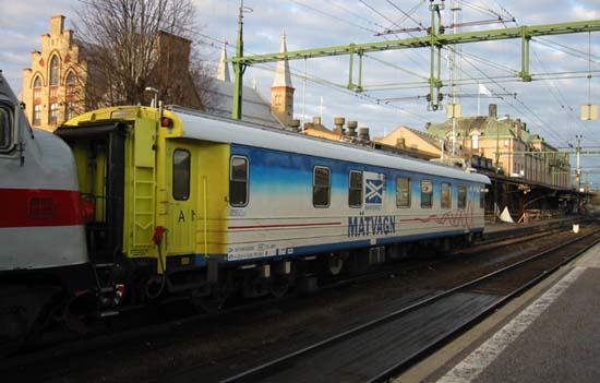 En av Banverkets mätvagnar i Gävle